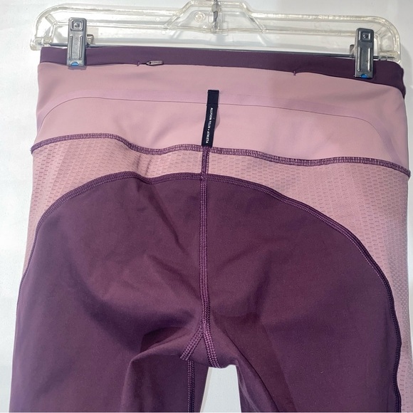 Athleta Allyson Felix Legend Mesh 7/8 Tights Yoga Colorblock Purple Size Small - Picture 8 of 10